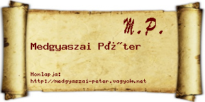 Medgyaszai Péter névjegykártya